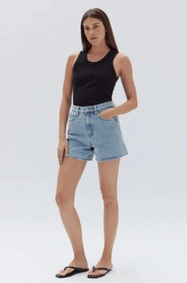 VINTAGE DENIM SHORT - LIGHT STONE