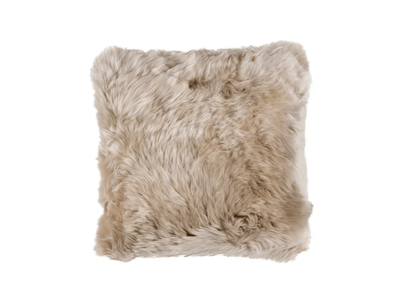 TIBETAN SHEEPSKIN CUSHION - TAUPE