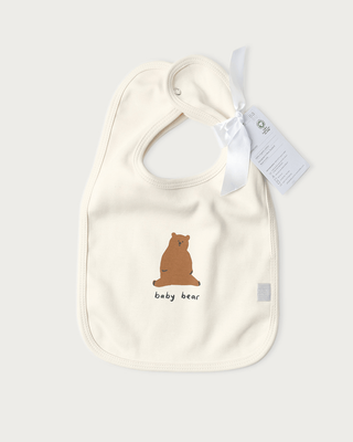 ORGANIC BIB SET (2 PACK) BABY BEAR