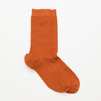 MEN MERINO WOOL CREW SOCKS - SIENNA