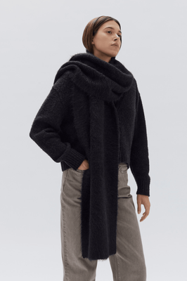 HUNTER ALPACA SCARF - BLACK