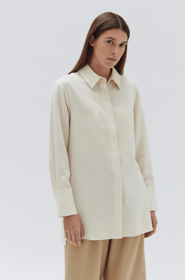 MORGAN LONG SLEEVE SHIRT - CREAM