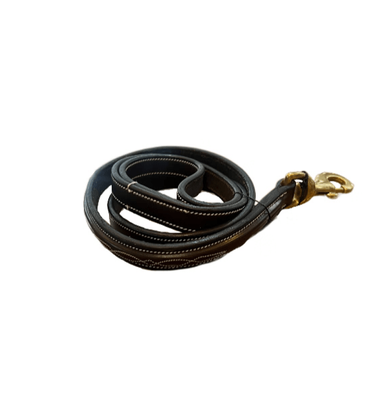 FANCY STITCH LEAD - BROWN