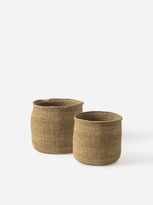 IRINGA WOVEN BASKET SMALL - NATURAL