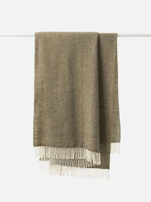 WOOL THROW MATCHA