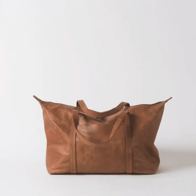 FRANK LEATHER DUFFLE BAG - TAN