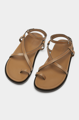 HILARY LEATHER SANDAL - TAN