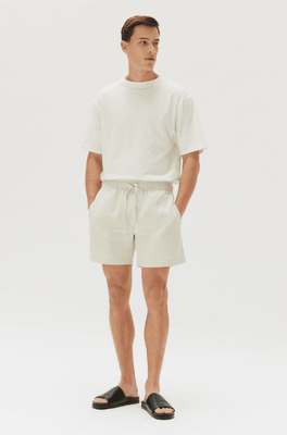 TIDE LINEN SHORTS - LIMESTONE