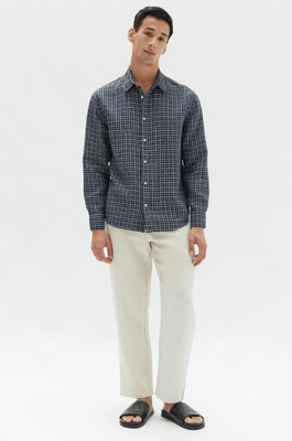 EDEN LINEN CHECK SHIRT