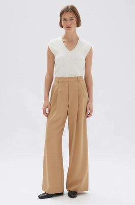 ROBERTA WOOL PANT - TAN