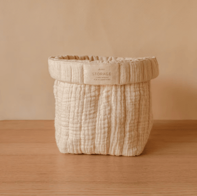 FOLDOVER STORAGE BASKET - NATURAL