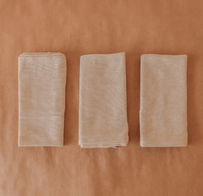 BEIGE COTTON KITCHEN TOWEL - SET OF 3