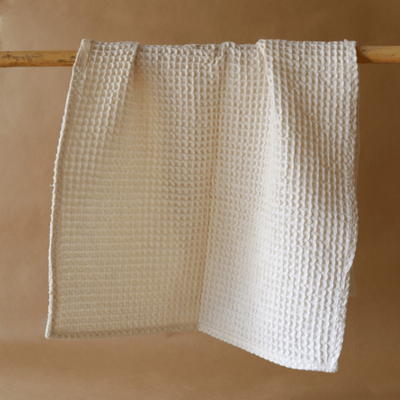 NATURAL WAFFLE BATH TOWEL