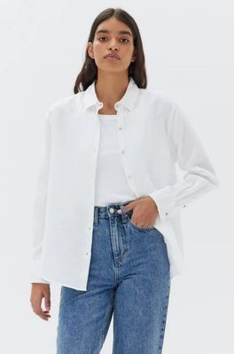 XANDER LONG SLEEVE SHIRT - WHITE LINEN