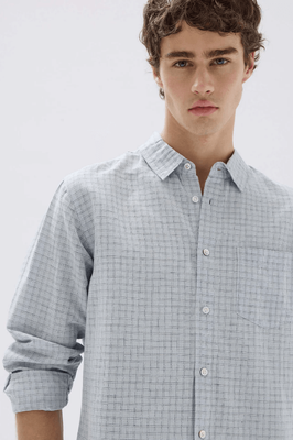 HASTINGS LINEN CHECK SHIRT