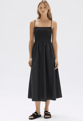 AUBREY ROUCHED DRESS - BLACK