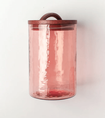 HAMMERED GLASS CANISTER MEDIUM