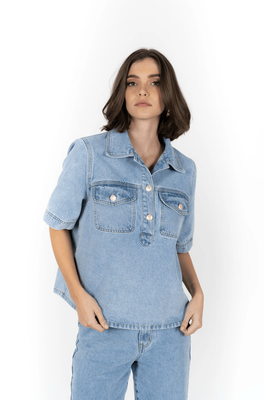 AMICI TOP - CLOUD BLUE