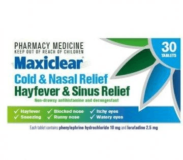 Maxiclear Cold and Hayfever Sinus 30 Tablets