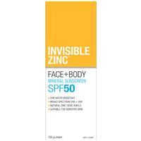 Invisible Zinc Face and Body SPF 50 150g
