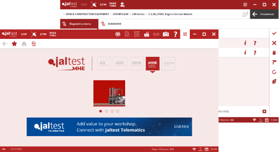 Jaltest MHE diagnostic software