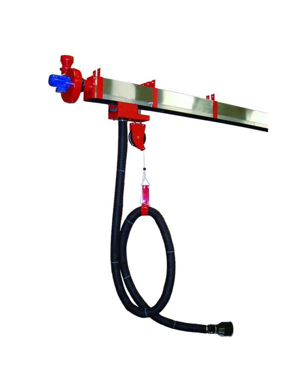 Aerservice CA aerial sliding rail duct extraction system with square profile