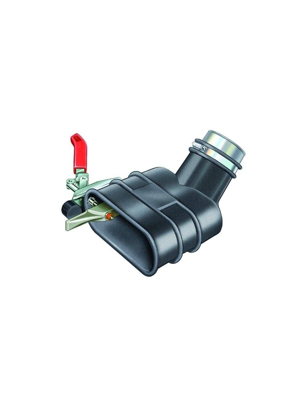Aerservice BGIM oval bent rubber nozzle with clamp for vehicle exhaust extraction