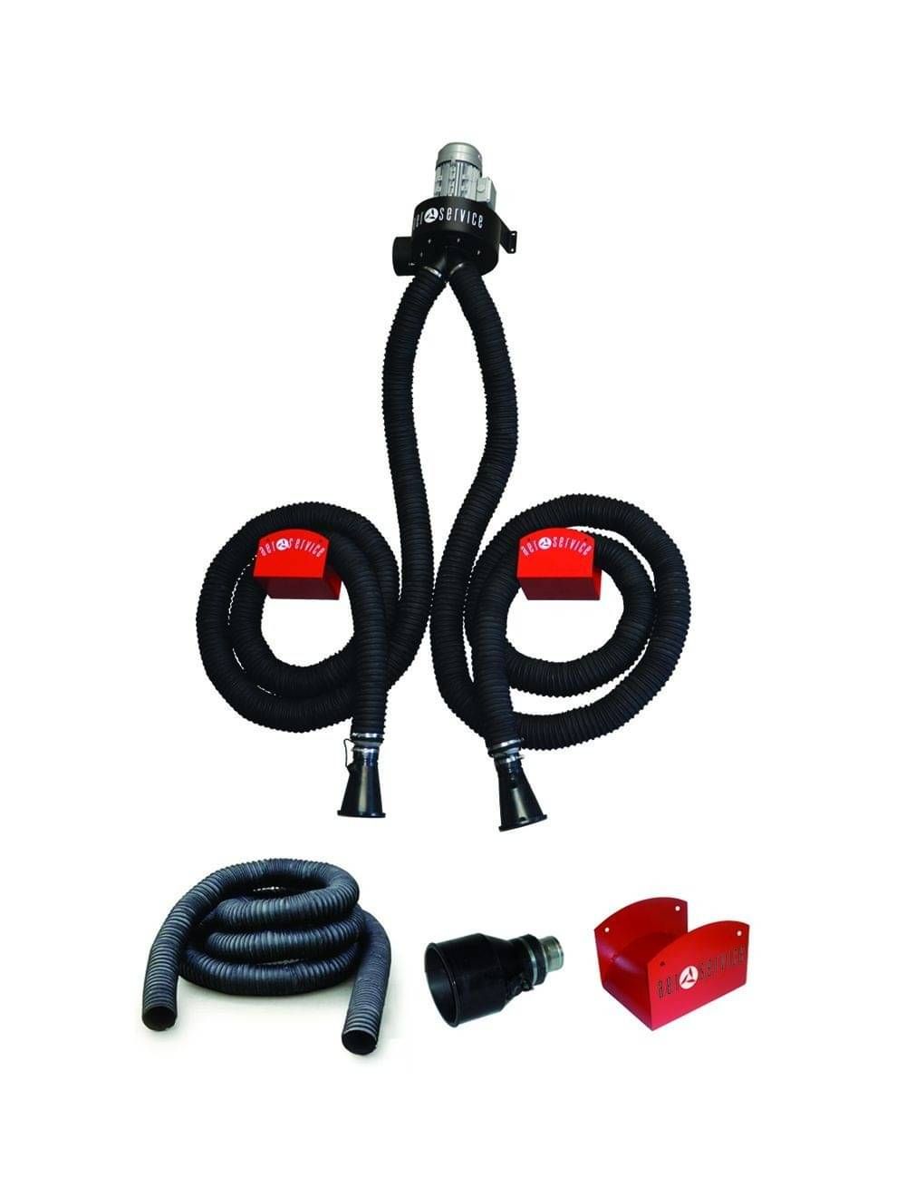 Aerservice APN2 twin station wall-mounted extraction system for vehicle exhaust fumes