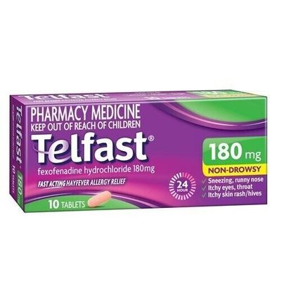 Telfast 180mg 10 Tablets