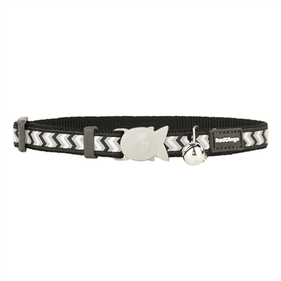 Red Dingo Cat Collar Reflective Ziggy Black