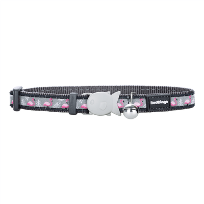 Red Dingo Cat Collar Flamingo Cool Grey