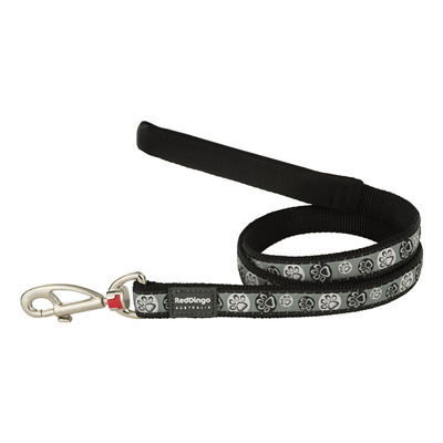 Red Dingo Dog Lead 1.2m - Paw Impressions Black