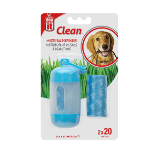 Dogit Waste Bags And Holder - Blue