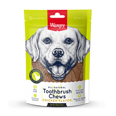 Wanpy Dog Tooth Brush Chews Chicken Flavor 100g