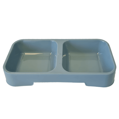 Petz Double Diner Cat Bowl - Grey