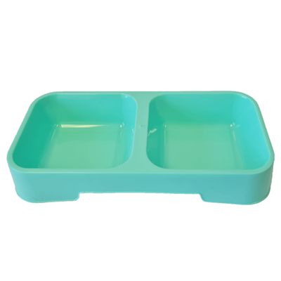 Petz Double Diner Cat Bowl - Green