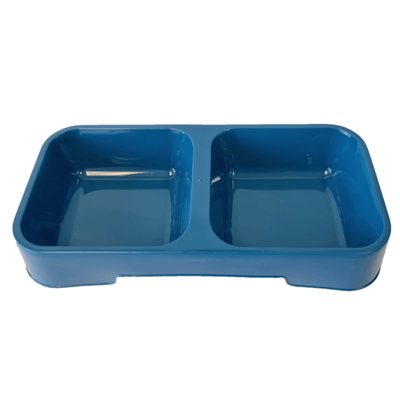 Petz Double Diner Cat Bowl - Blue