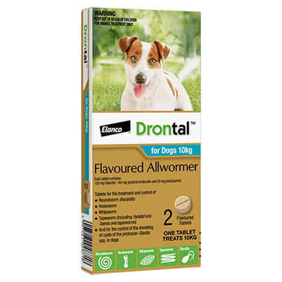 Drontal AllWormer for Dogs 10kg - 2 Pack