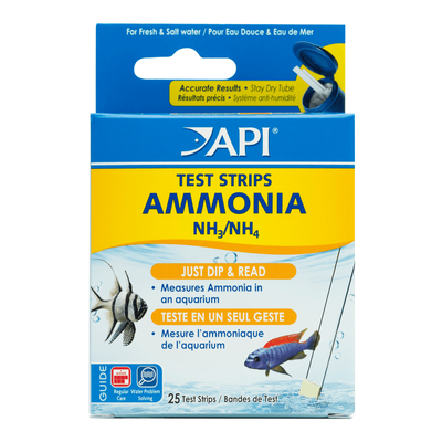 API Ammonia Test Strips for Fresh and Salt Water - 25pk