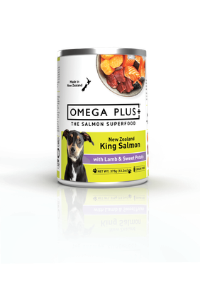 Omega Plus King Salmon with Lamb and Sweet Potato Wet Dog Food - 375g