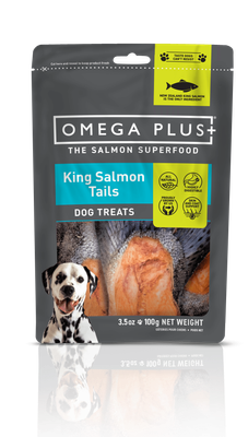 Omega Plus King Salmon Tails Dog Treats - 100g