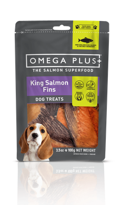 Omega Plus King Salmon Fins Dog Treats - 100g