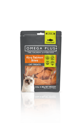 Omega Plus King Salmon Bites Cat Treats - 80g