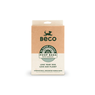 Beco Poop Bags with Handle 96 Pack - Compostable