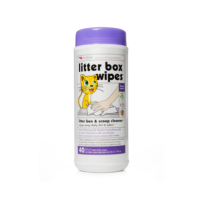 Petkin Litter Box Wipes - 40 Pack