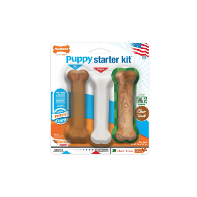 Nylabone Puppy Toys &amp; Treat Starter Kit