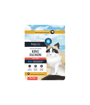 Bailey+Co Freeze Dried NZ Premium King Salmon Raw Cat Treats 70g