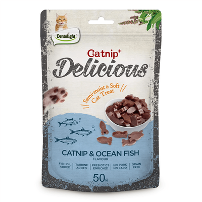 Dentalight Delicious Catnip &amp; Ocean Fish Cat Treats 50g