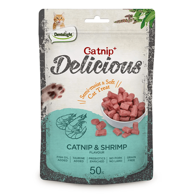 Dentalight Delicious Catnip &amp; Shrimp Cat Treats 50g