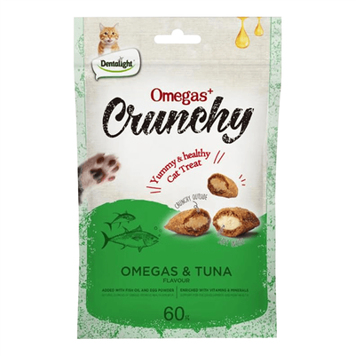 Dentalight Crunchy Omegas &amp; Tuna Cat Treats 60g